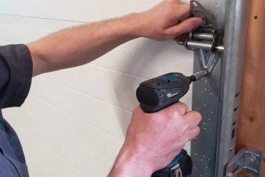 Garage door rail instillation